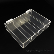 Factory Wholesale 5 Compartments Clear Acrylic Storage Box with Lid